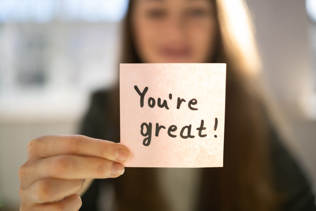 Compliment,And,Praise,Message,Sign.,Business,Concept,Note